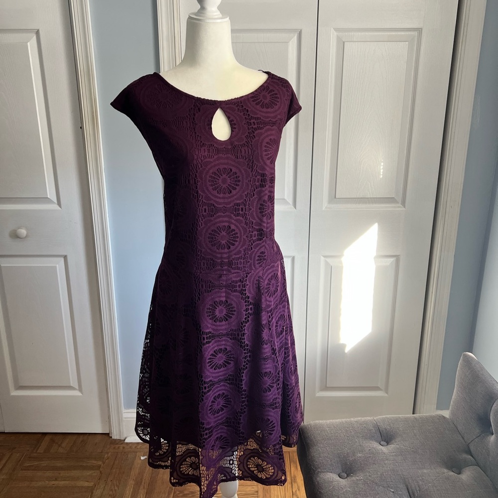 Plum purple lace dress